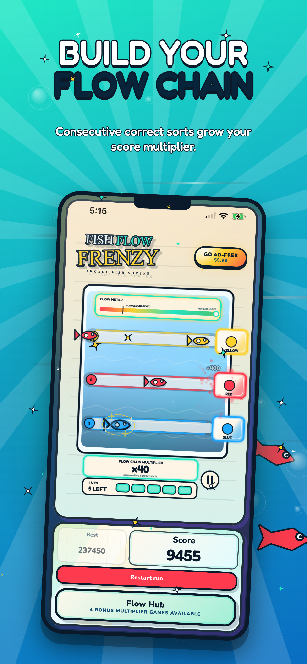 Flow Chain multiplier during gameplay